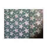Pentagram Qmilch organza embroidered Lace Fabric , star lace fabric