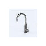 Silver Deck Mounted Single Hole Bathroom Faucet For Vessel Sinks