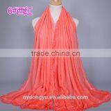 Cotton Blend Lace Muslim Scarf/ 8 Color Muslim Lace Scarf/islamic Hot Sell Women Hijab