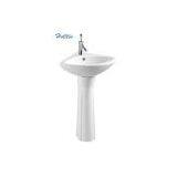 HT323 Cheap Ceramic Basin With Pedestal Bathroom Sink thumbnail-2