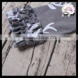 High Quality Baby Girls Reindeer Print Long Sleeve T-shirt Gray Ruffle Boutique Outfits Wholesale Kids Clothing Tops Daily Wear thumbnail-3