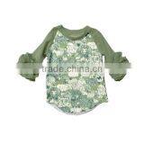 Wholesale Baby Ruffle Raglan T-shirt for Girls With Bunny thumbnail-1