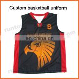 Runtowell basketball jersey black and red / basketball jersey dresses / toddlers basketball jerseys