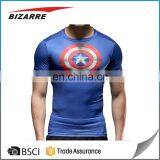 Slim Fit Shirt Sport Shirt Color Block Athletics Gym Scoop Neck Men Tee Shirt thumbnail-1