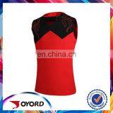 OEM red sleeveless basketball jersey uniform