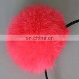 Fur Pompom Hair Bands for Girl Lady Fashion Style Real Fur Ball Accessory thumbnail-4