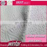 Winfar Knit Textile Hot Sell New Product Polyester 3D Embossed Scuba Fabric for Fashion Clothing thumbnail-1