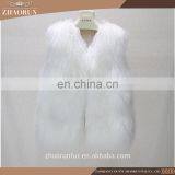 100% Genuine Short Mongolian Lamb Fur Vest Pretty Tibet Lamb Fur Vest for Girl thumbnail-4
