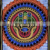 Indian Handmade Hamsa Fatima Mandala Wall Drapery Curtain Set Cotton Boho Drapes Window Decor Curtain Set thumbnail-2