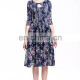 2017 Wholesale Lace Print Dress for Lady Retro Dress Summer thumbnail-3