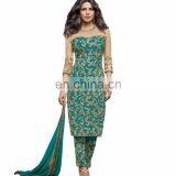 Heavy Zari Embroidery Work Dress Material / 2017 Party Wear Suits Collections (salwar Kameez Suit) thumbnail-1