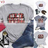 2020 Valentine Couples Lovers T-Shirt Women Casual Tops Tshirt Love Heart Print Short Sleeve Blouse T-Shirt Tee Female thumbnail-6