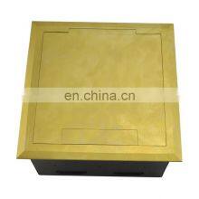 Silver Ac Brushed Golden Metal Power Multi Insert Network Floor Box thumbnail-2