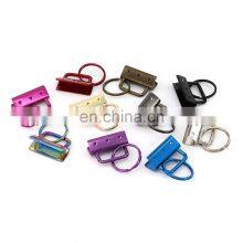 Different Colors Matt Rainbow 1 Inch Nickel Free Key Chain Wristlet Hardware Fob Hardware With Key Ring thumbnail-2