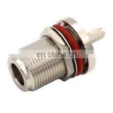 RF Coaxial Brass N Male Clamp Plug Connector for Cable RG58 LMR195 RG223 RG142 thumbnail-2