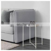 Роскошный круглый двухслойный подносный столик, металлический разборный прихожий столик для гостиной, современный thumbnail-3