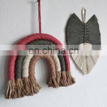 Hot Sale Macrame Rainbow and Leaf Handmade Wall Hanging Set, Baby Room Decor, Wall Hanging Decor thumbnail-3