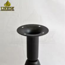 New Black Cast Iron Trumpet Conical Round Steel Table Leg Decorative Outdoor Coffee Table Leg thumbnail-2