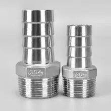 304 Stainless Steel Hexagonal Pagoda Hose Connector, Nipple, Hose Coupling, Water Pipe Fitting, 4-inch, 6-inch, 1-inch thumbnail-1