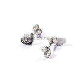 2016 New Cool Stainless Steel Hand Grenade Shape Earrings thumbnail-3