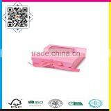 Nice Pink Color Paper Box With Clear Lid thumbnail-1