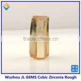 Synthetic Light Champagne Uncut Rough Cubic Zirconia Raw Material
