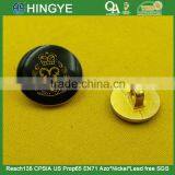 Black Enamelled Metal Shank Button For Dress --- MJ3689 thumbnail-1
