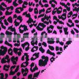 New Fashion Satin PVC Synthetic Leather Leopard Design Flock for Handbag
