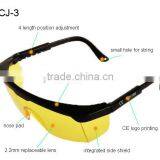 2016 High Quality Safety Glasses CE Adjustable Safety Glasses for Eye Protection Safety Glasses PC Safety Glasses Manufacturer