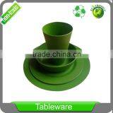 Biodegradable Eco Friendly Bamboo Fiber Dinnerware Large 9 Inch Round Dinner Plate Set in Gift Box thumbnail-4