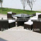 pe Rattan Glass Dining Table thumbnail-1