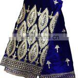 Fashion Trending Beautiful Purple Color African Voile Velvet Lace Fabrics for Sale thumbnail-3