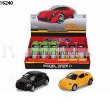 1:28 Metal Pull Back Toy Car Alloy Four Door Open Little Die-cast With Light Simulation Metal Car thumbnail-3