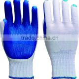 wholesale Rubber coated cotton knit work glove cheap rubber glove