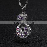 Perfume Bottle Pendant Crystal Cubic Zirconia Setting Silver Wholesale Pendant Bulk Sale thumbnail-6