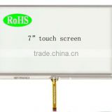 4-wire 7 inch LCD resistive touch screen with High bright Blunt machine and car