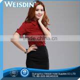 Casual Shirts Guangzhou Wholesale Clothing Linen Raw Silk Women Shirts Quality Choice thumbnail-1