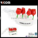 4 Port Usb Rose Design Hub