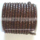 Brown Braided Leather Cords