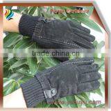 Black Men Pig Skin Gloves