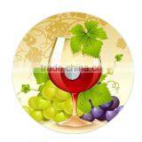 New Design Dia 30cm PP Paper Pattern Rotating Tempered Glass Lazy Susan