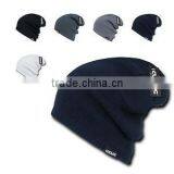 Black Cheap Wholesale Custom Pom Unisex Slouch Beanie Hat thumbnail-1