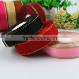 2016 Wholesale Beautiful Webbing 3mm Organza Ribbon With Golden Edges thumbnail-5