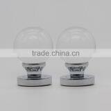 Round Shape Clear Chrome Finish Crystal Knobs for Doors
