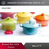 Japanese Restaurant Colored Glazed Casserole Set With Lid
