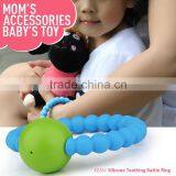 Food Grade Silicone Bead Rattle Teether Gift For Baby Cool Baby Toys thumbnail-2