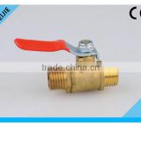 Brass gas ball valve with male thread to hose barb