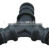 3 Way Hose Coupling Garden Plastic Quick Hose Connector thumbnail-1