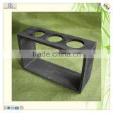 Black Color Three Compartments Wood Test Tube Rack thumbnail-4