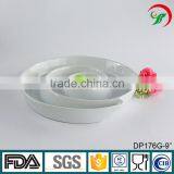 Hospitality Hotel Supply Candy Plate Round Porcelain Compartments Tray thumbnail-2